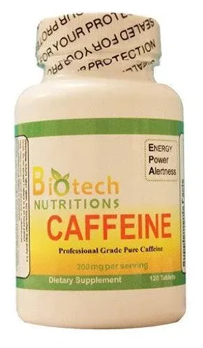 Professional Grade Caffeine - 200 mg, 120 count (Free Shipping)