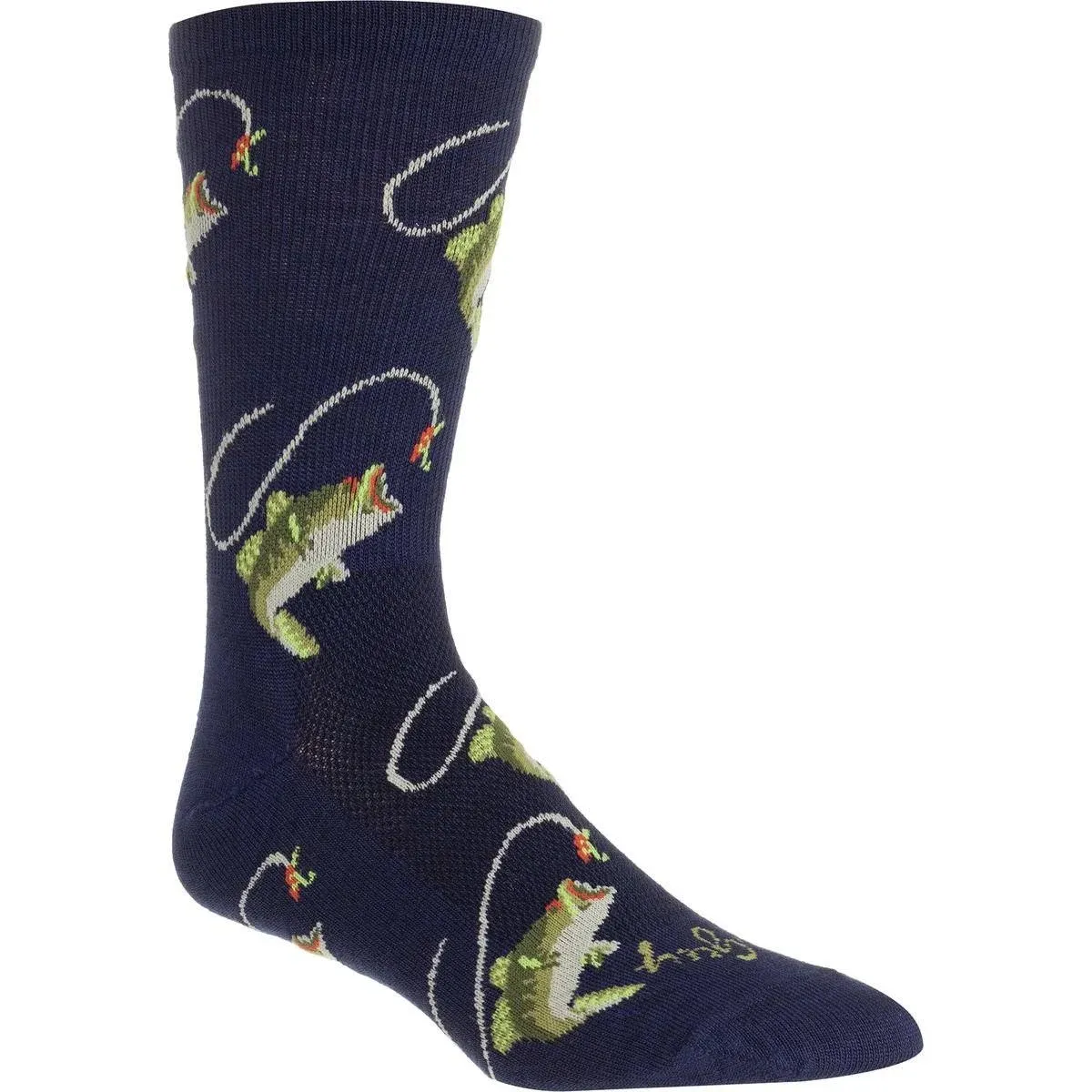 SockGuy Fish-On 6" Wool Crew - L/XL