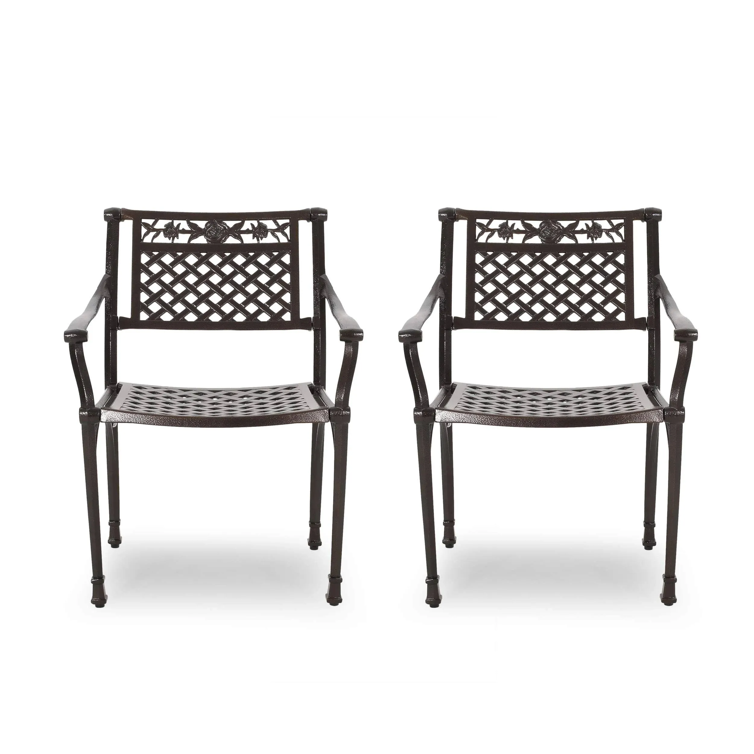 Ridgecrest Traditional Outdoor Aluminum Dining Chair (Set of 2) by Christopher ...