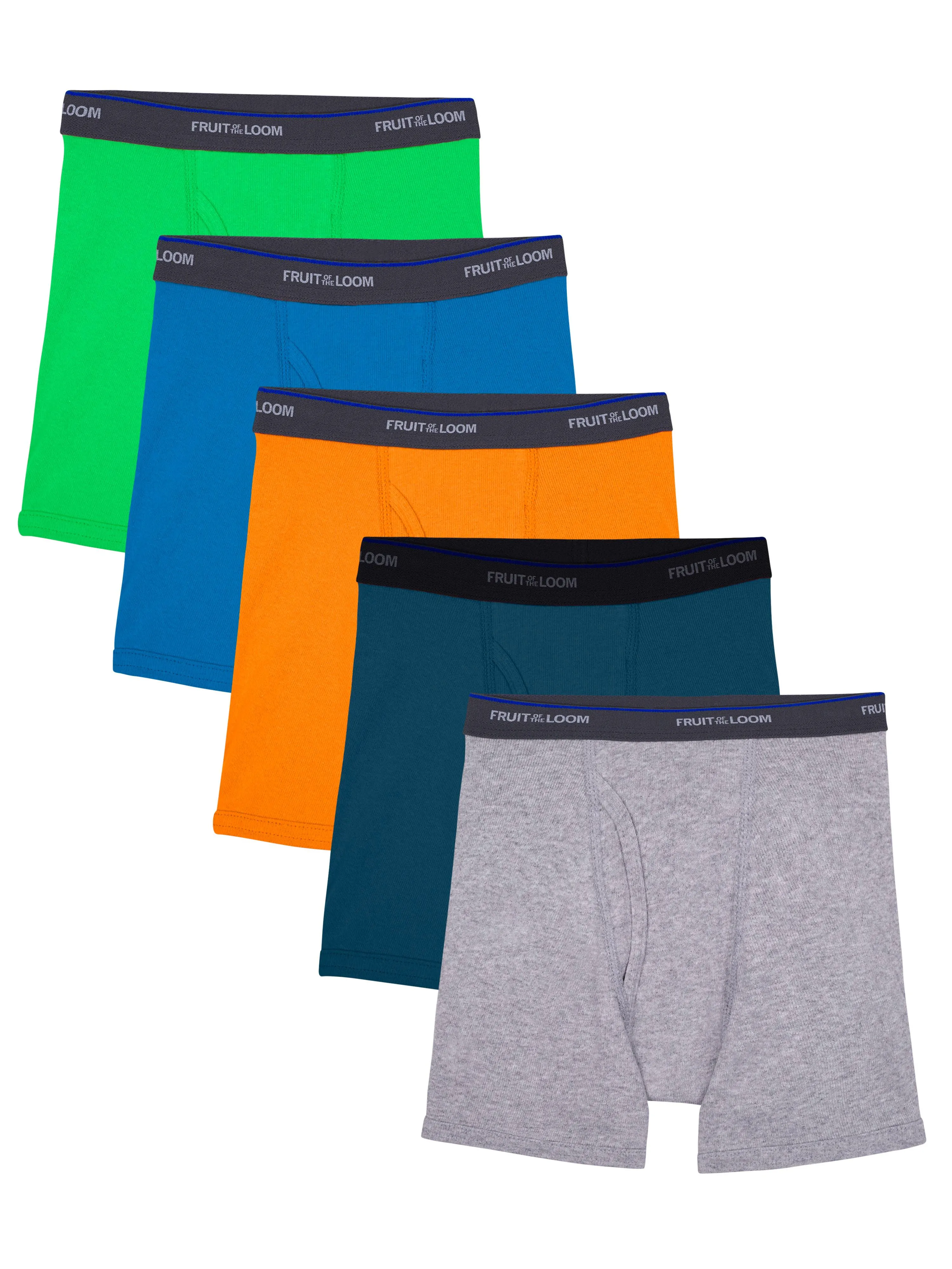 Fruit of The Loom Toddler Boys' Boxer Briefs, Assorted 5 Pack