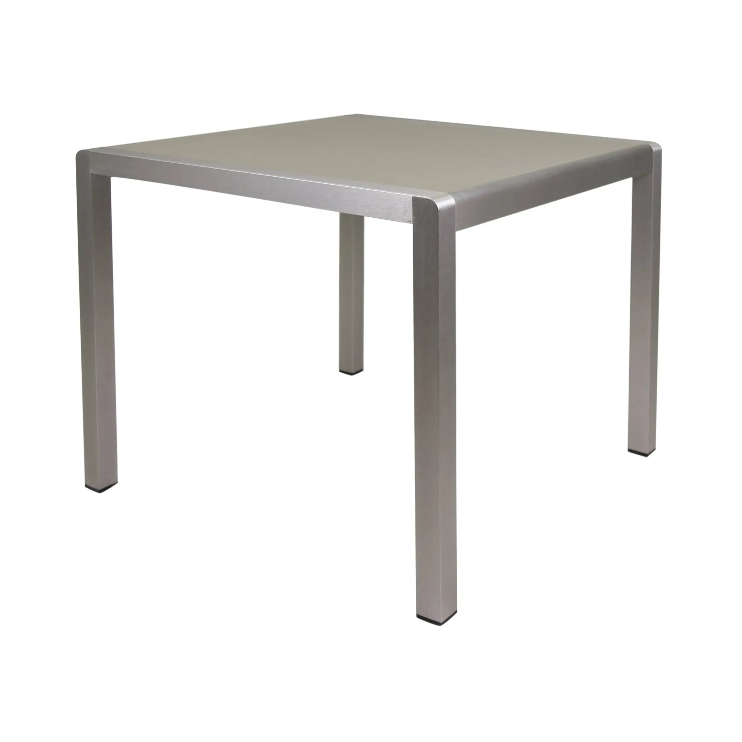 Louie Coral Outdoor Dining Table - Anodized Aluminum - Tempered Glass Table Top ...