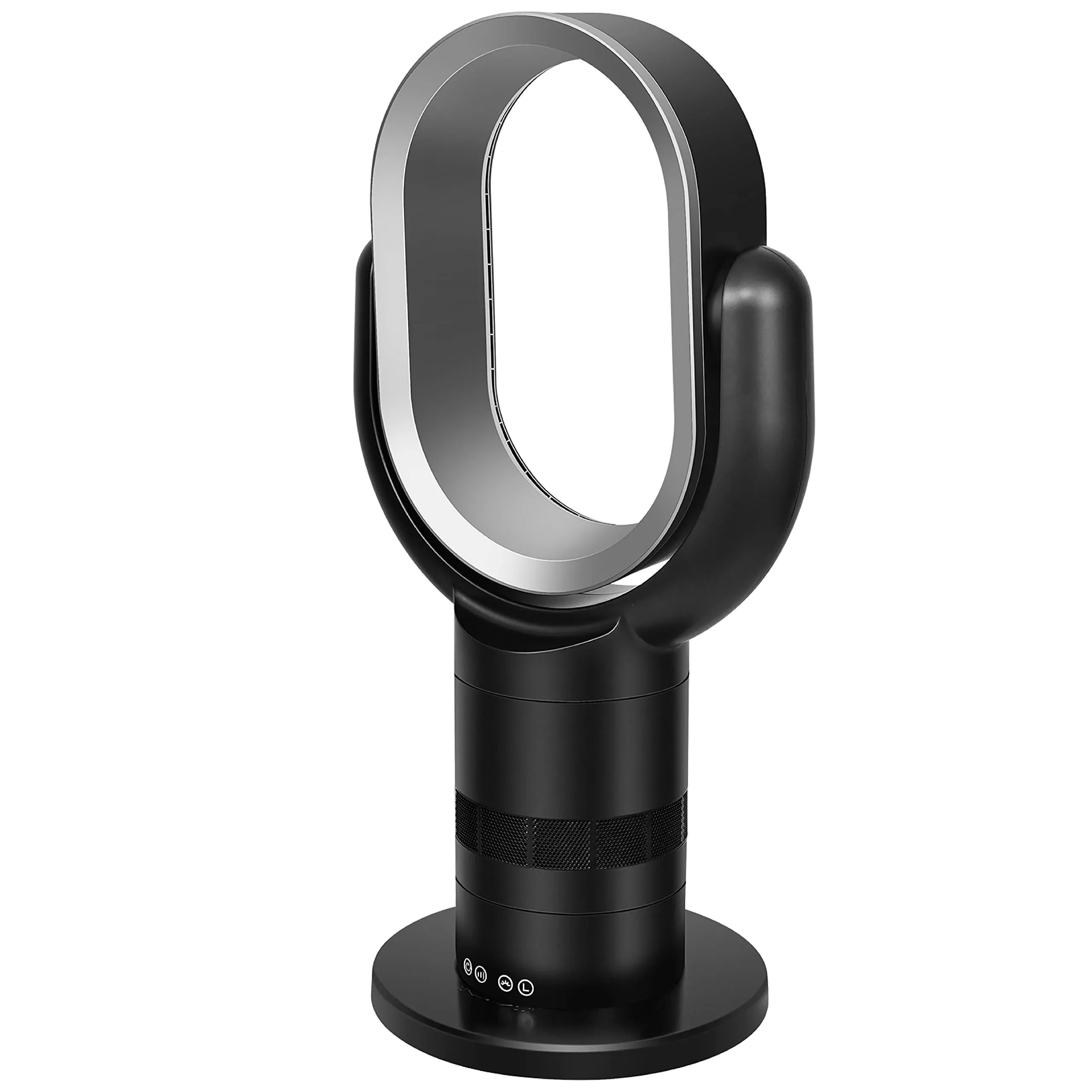 Simple Deluxe Portable Bladeless Tower Fan, 10 Speeds Settings, 10-Hour Timing Closure, Low Noise, 24 Inches, Black