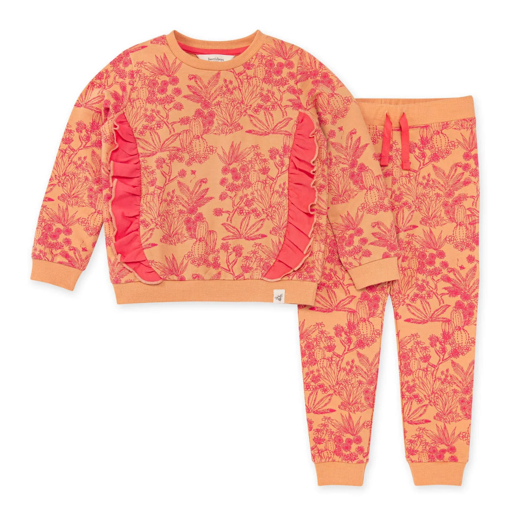 Burt's Bees Baby - Cali Woods Crewneck & Jogger Set Size 0-3 Months