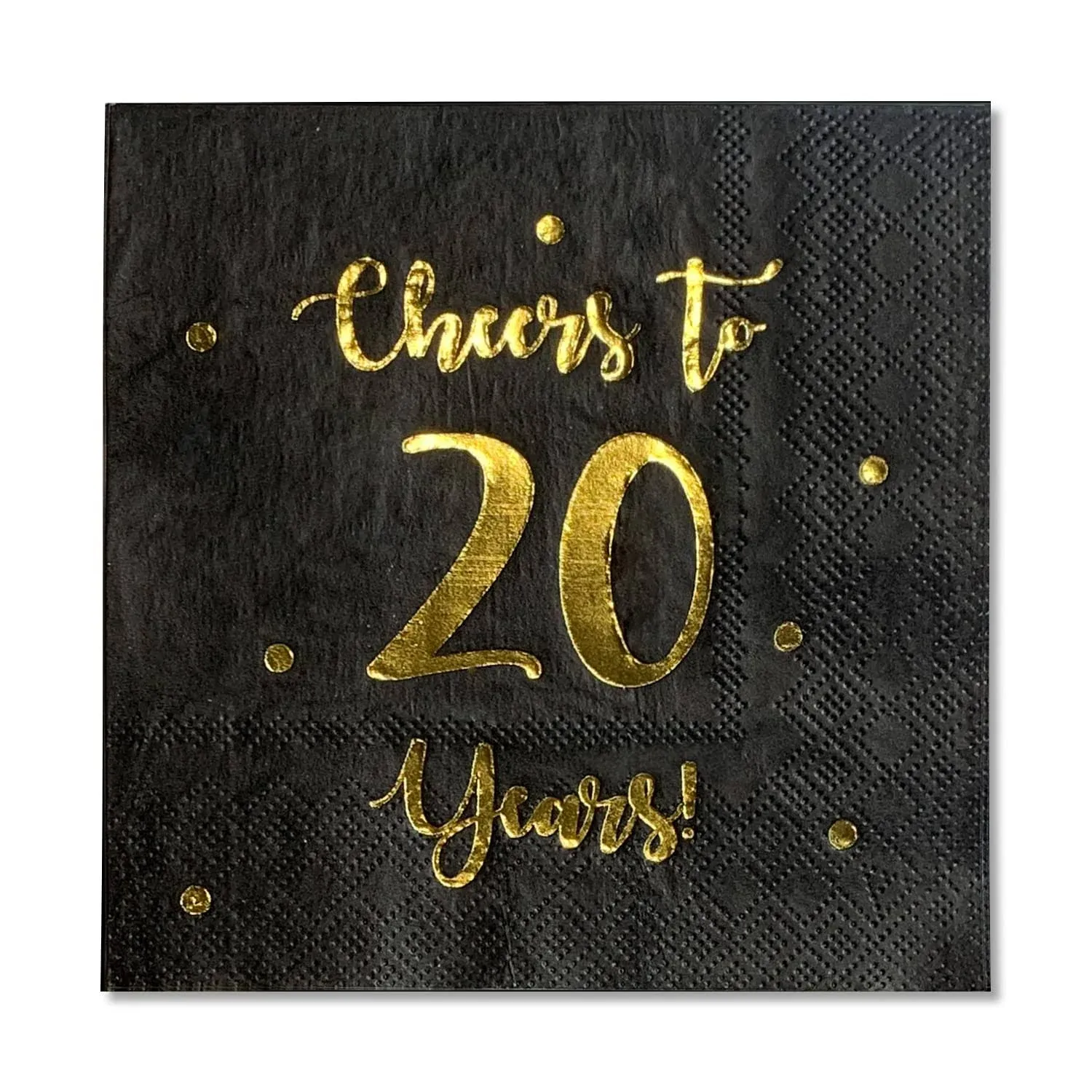 Cheers to 20 Years Cocktail Napkins | Happy 20th Birthday Decorations for Men...