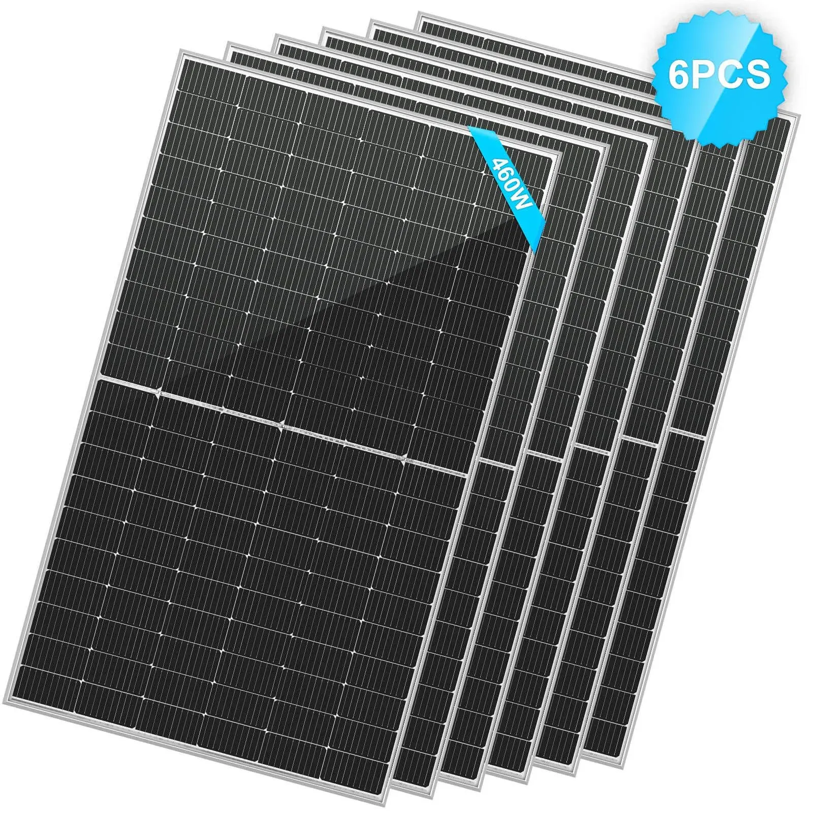 SUNGOLDPOWER 460W Bifacial PERC Solar Panels Monocrystalline High Efficiency Solar Panel for Charging Station,Rooftop