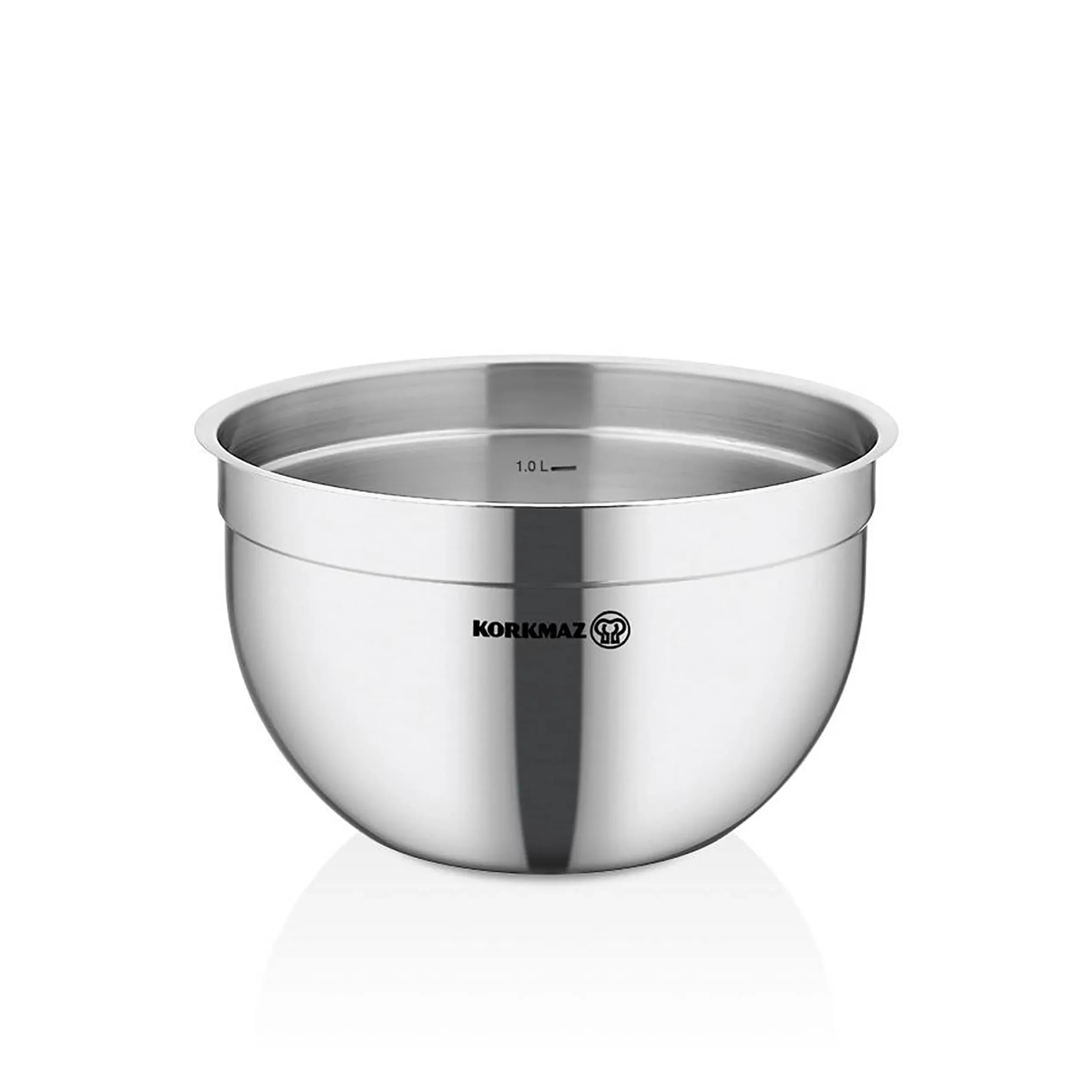 Korkmaz Proline Mixing Bowl, Stainless Steel Mixing Bowl, 7.9" x 5.1"