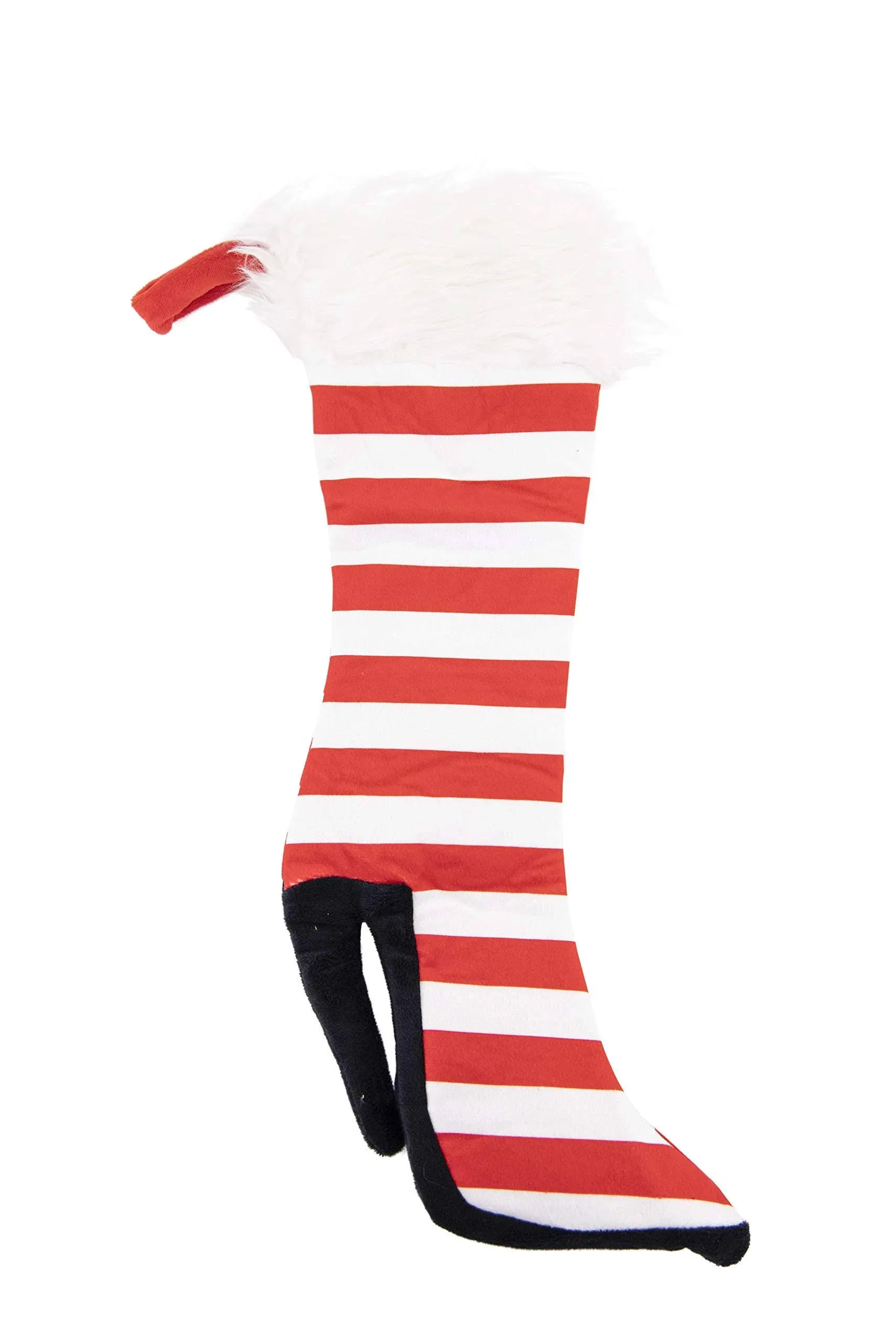 High Heeled Candy Striped Christmas Stocking