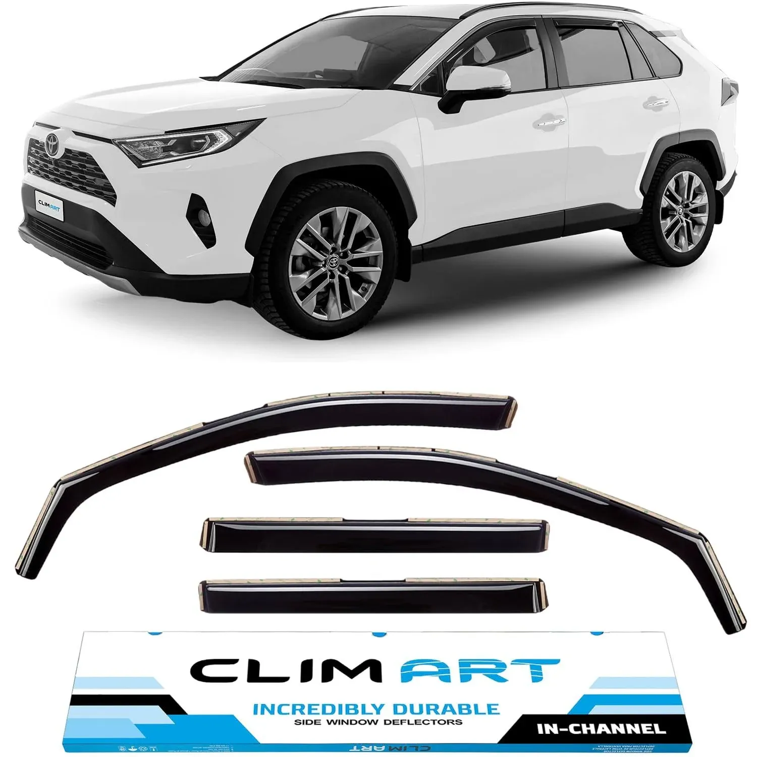 Toyota RAV4 CLIM Art Unbreakable Side Window Deflectors