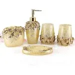 LUANT Creative Scents Marquee Bath Ensemble, 5 Piece Bathroom Accessories Set,