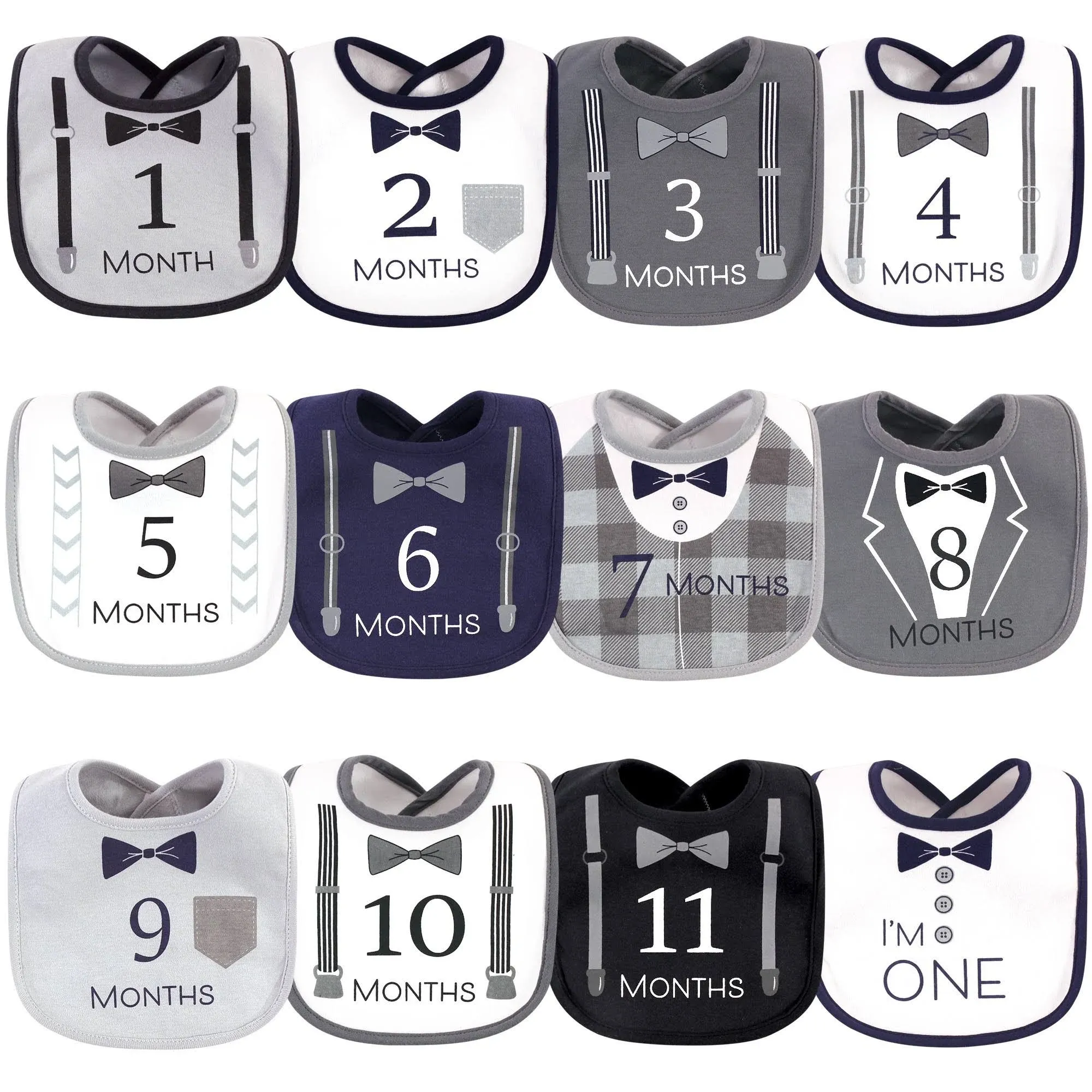 Hudson Baby Cotton Bibs, Brand New