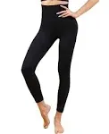 Homma Activewear Thick High Waist Tummy Compression Slimming Body Leggings Pant (Large, Black)