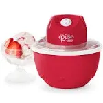 Rise By Dash Personal Electric Ice Cream Maker Machine for Gelato, Sorbet + Frozen Yogurt (Flavored Healthy Snacks + Dessert for Kids & Adults) - 1 Pint - Red