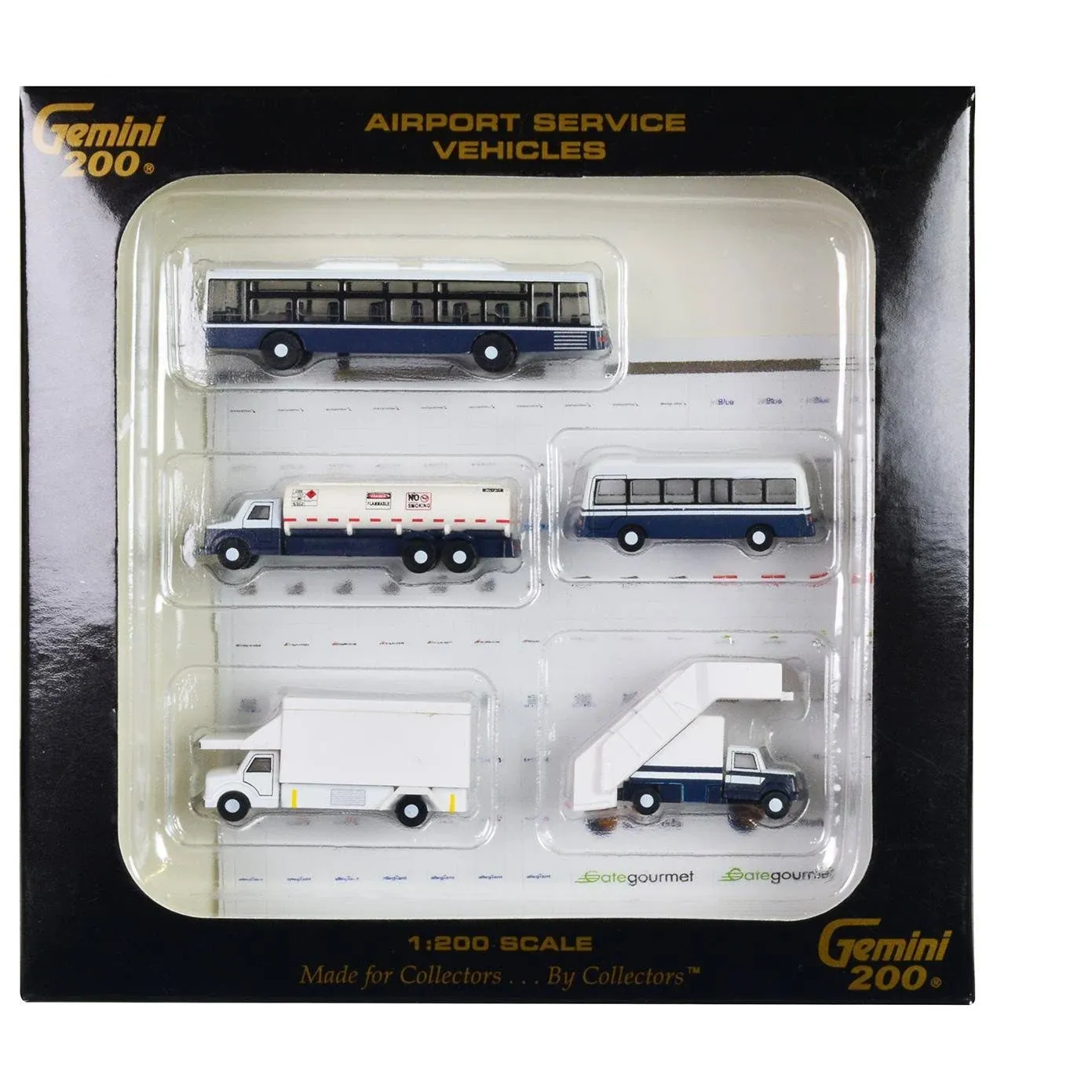 AIRPORT SERVICE VEHICLES SET OF 5 PCS 1/200 DIECAST BY GEMINIJETS G2APS450