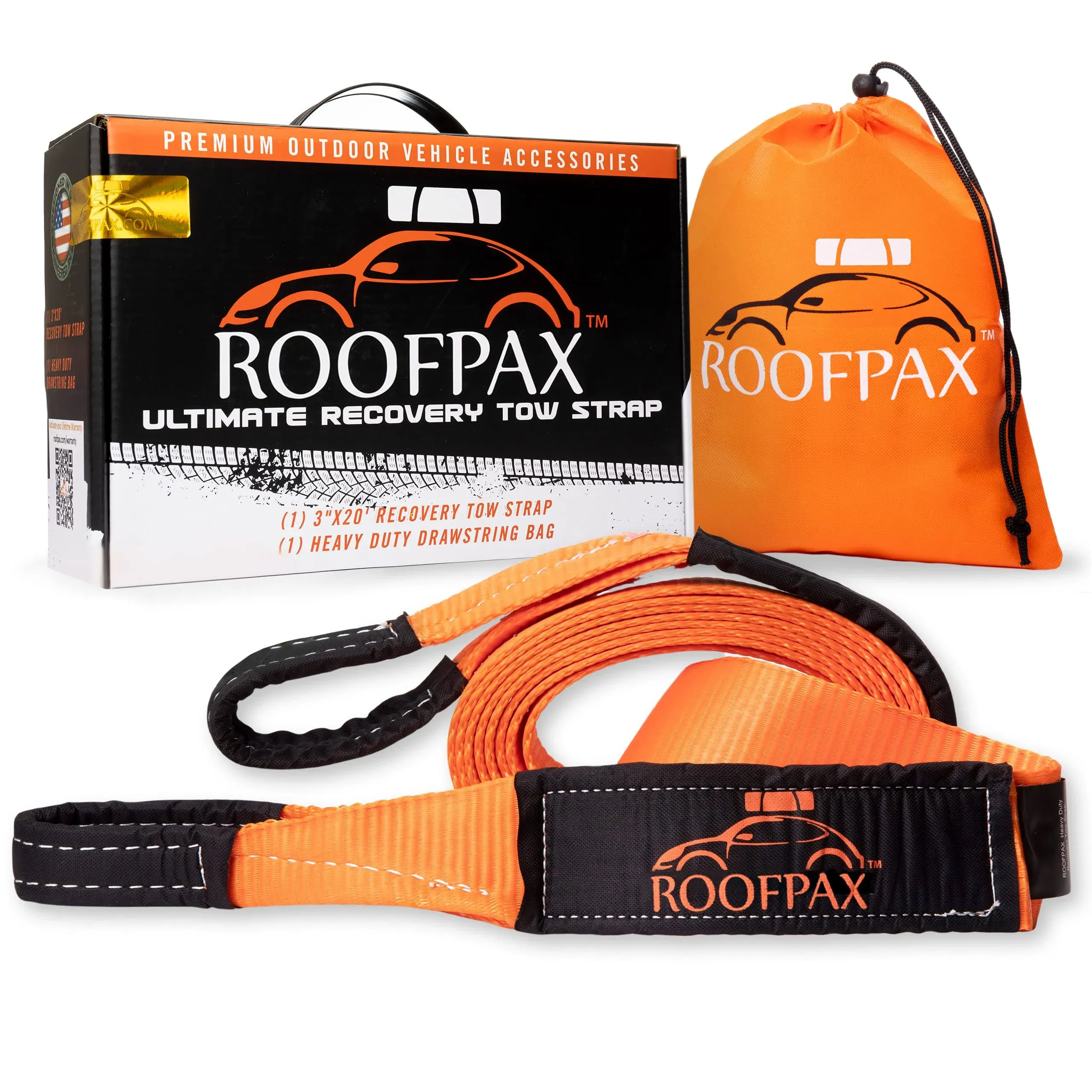 Heavy-Duty Tow Strap 3" x 20 ft.