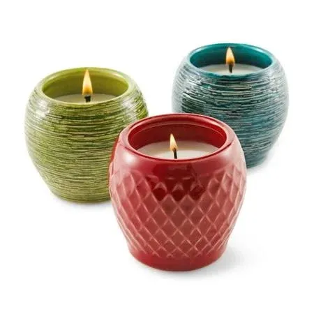 Better Homes and Garden 3 Pack Outdoor Candles Citronella and Lemongrass 3&#034; tall