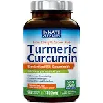 Innate Vitality Turmeric Curcumin, 1800mg per Serving, Turmeric Curcumin Supplement, 95% Curcuminoids, Advanced Absorption with Black Pepper, Non-GMO,