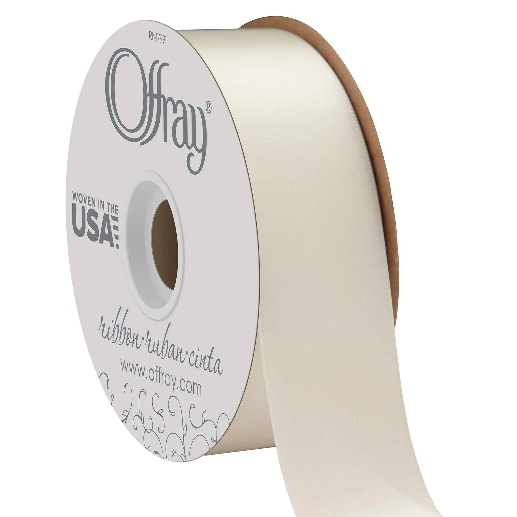 Offray Double Face Satin Ribbon, Red