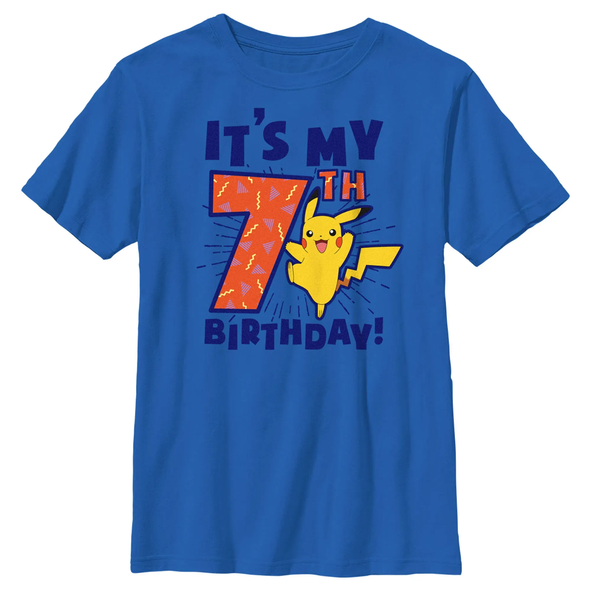 Pokemon Boy's It's My 7th Birthday Pikachu T-Shirt