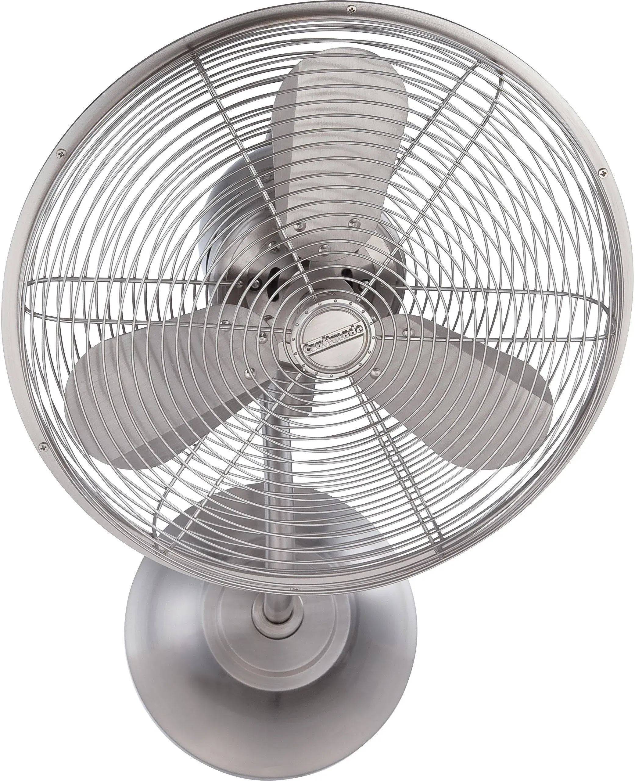 Craftmade BW116BNK3-HW Bellows I Indoor/Outdoor Damp Heavy Duty 16" Wall Fan with Wall Control, Brushed Polished Nickel (Hard Wire)