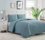 Mellanni Bedspread Coverlet Set Spa-Blue Comforter Oversized 3-Piece Quilt Set (King/Cal King, Spa Blue)