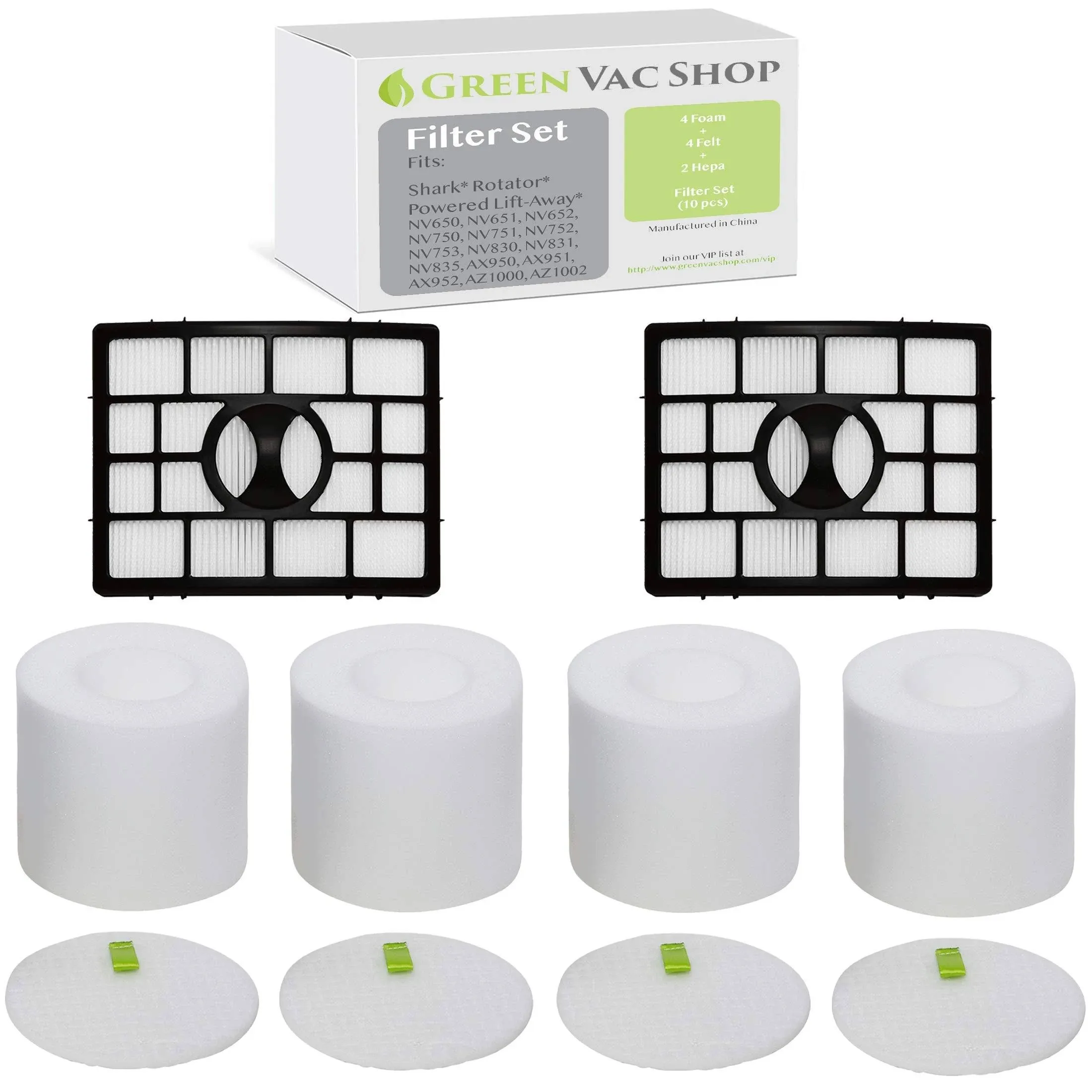 GreenVacShop Replacement Filter Set for Shark Rotator Apex DuoClean Powered Lift ...