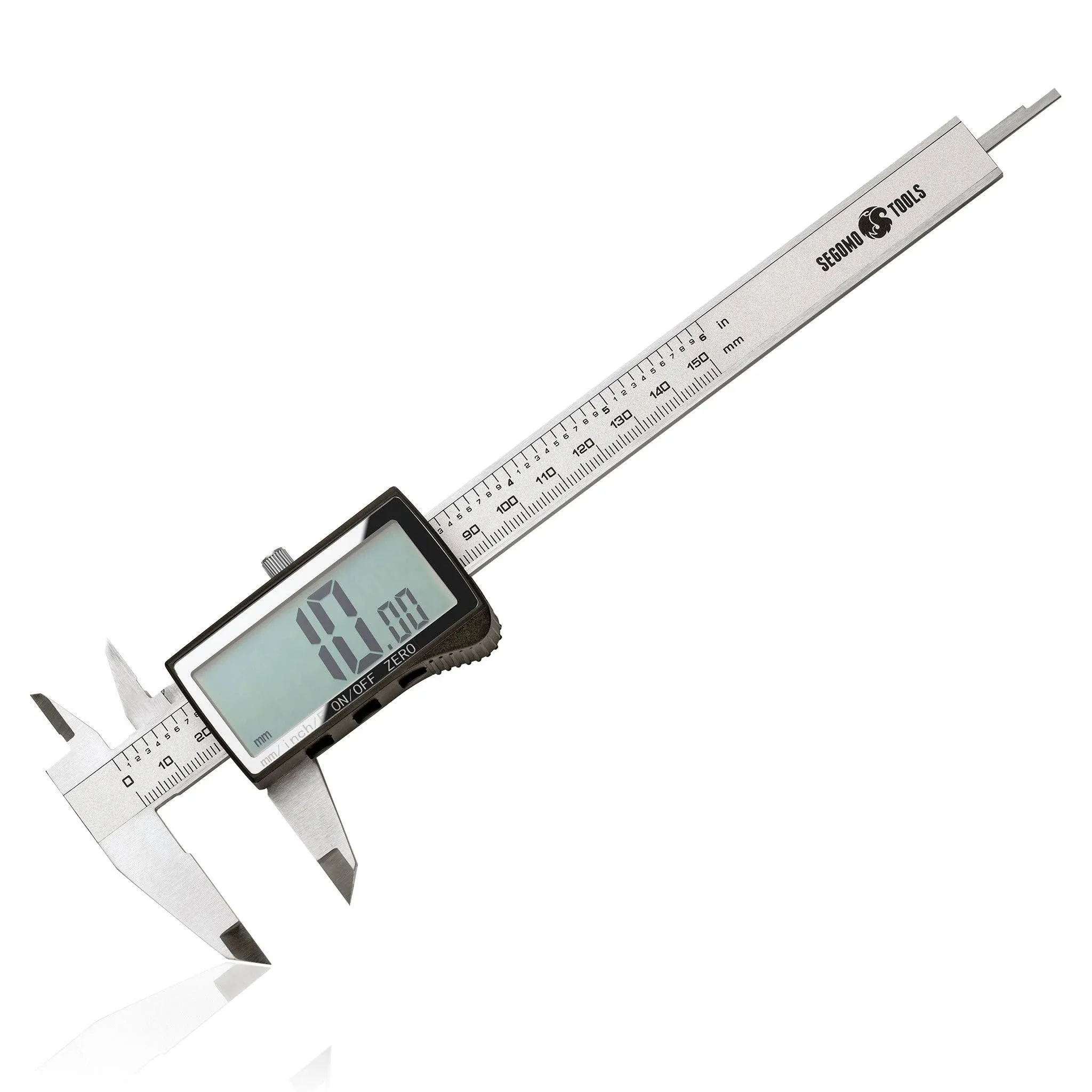 Segomo Tools 6 Inch Electronic Digital Calipers: Inch, Fractions, Millimeter Conversion - DIGICAL6