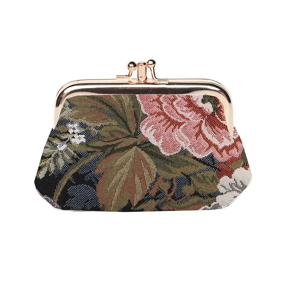 Change Purse Clasp Coin Wallet Women Tapestry Floral Design by Signare