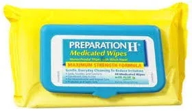 Pfizer Hemorrhoid Relief Preparation H&reg; Medicated Wipe 48 per Box, 48EA/BX 