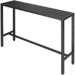 Veikous Rectangle Outdoor Bar Height Table 15.6-in W x 47-in L | PG0215-02-01