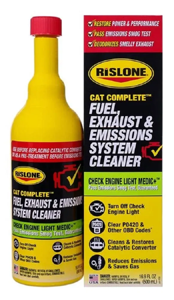 Rislone 4720 Cat Complete Fuel, Exhaust & Emissions System Cleaner, Automotive Additive, 16.9 oz