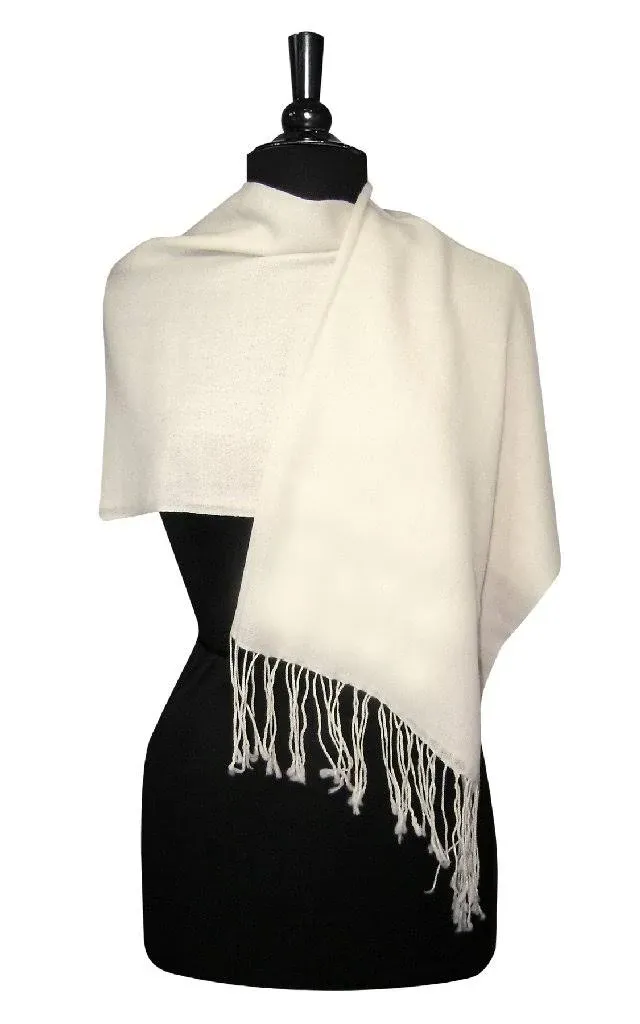 PASHMINA SHAWL WOMEN&#039;S HIGH QUALITY SCARF,IVORY