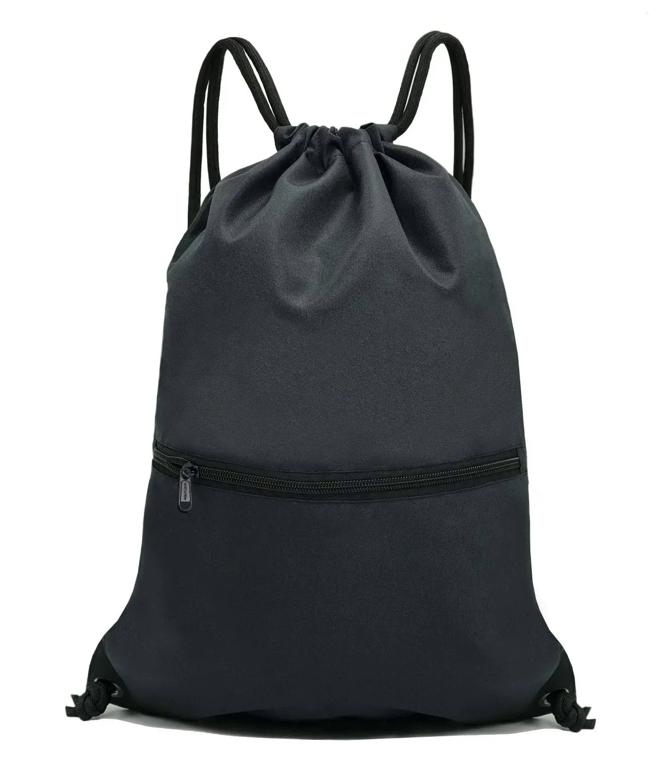 HOLYLUCK Men &amp; Women Sport Gym Sack Drawstring Backpack Bag - Black