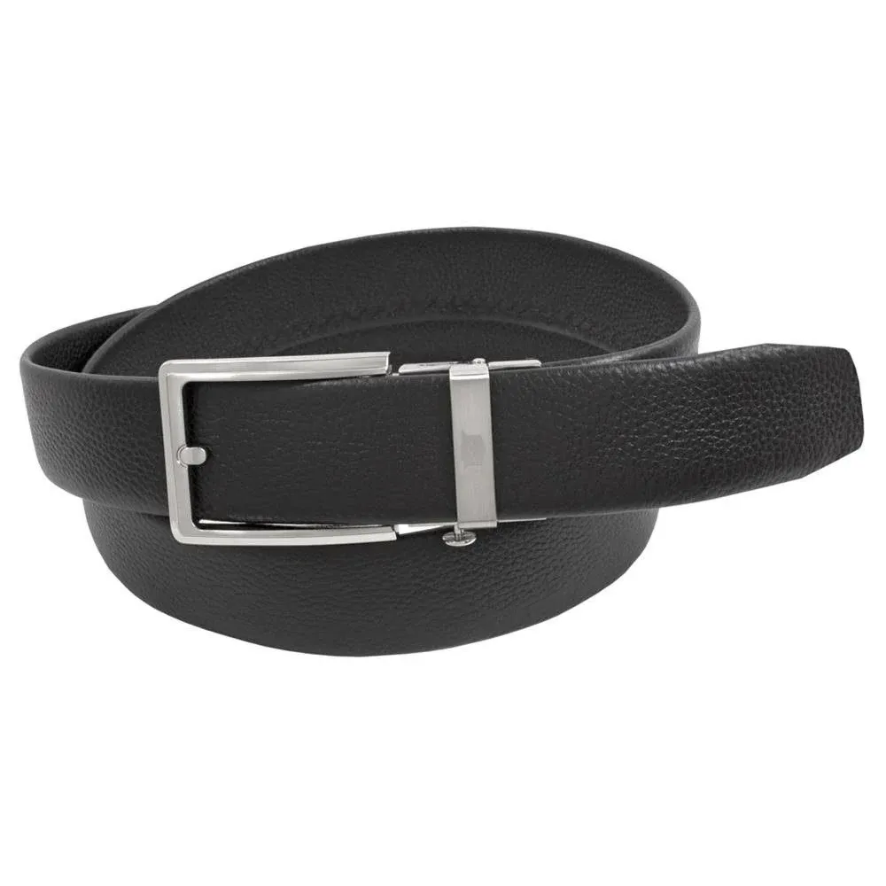 Florsheim 34mm Leather Track Belt 34 Men's Black