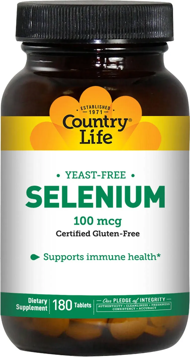 Country Life - Selenium 100 MCG - 180 Tablets