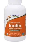 Now Foods Inulin Prebiotic Pure Powder Organic 1 lb