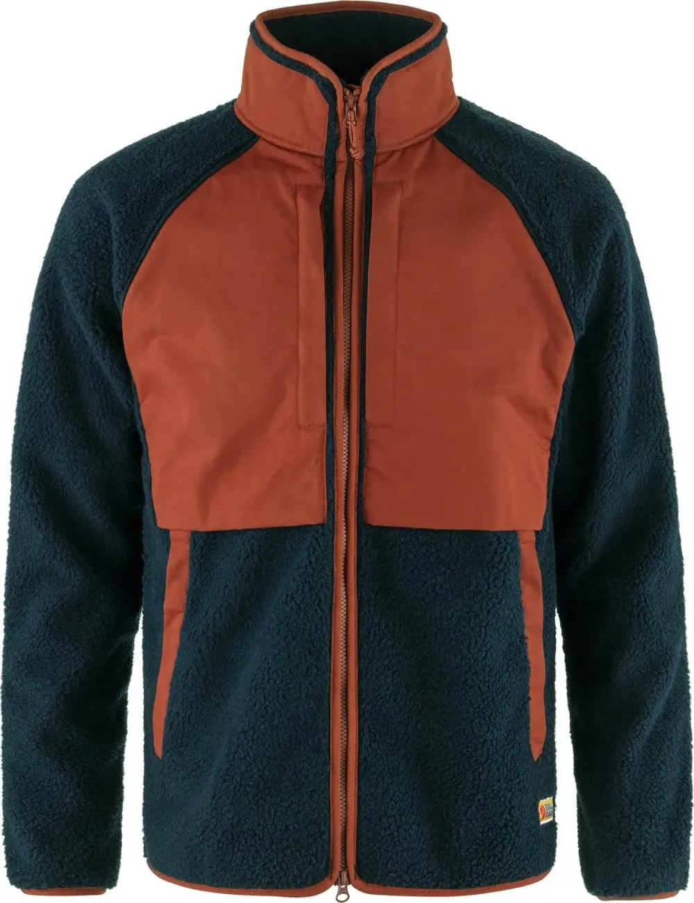 Fjallraven Men's Vardag Pile Jacket - Chestnut/Navy - Small