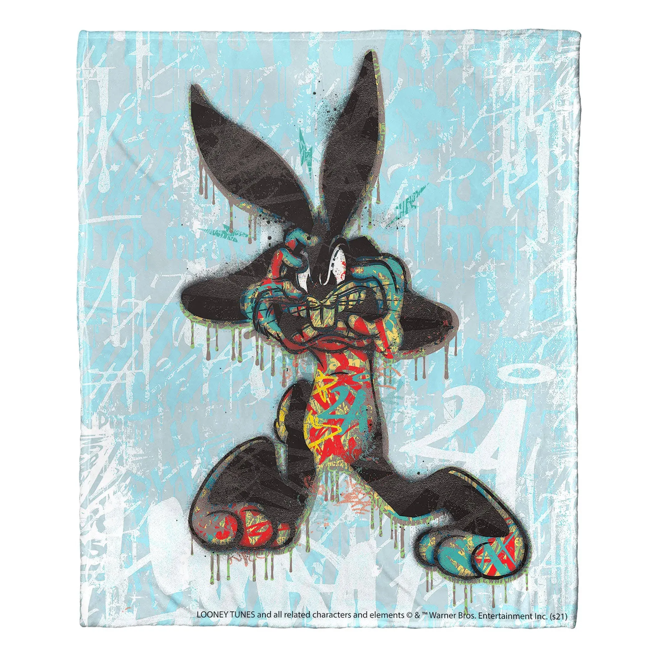 Northwest Looney Tunes Silk Touch Throw Blanket, 50" x 60", Crazy Bugs