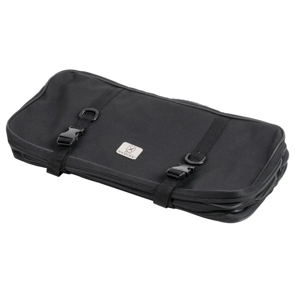 Mercer Culinary Triple-Zip 21-Pocket Knife Case,Black