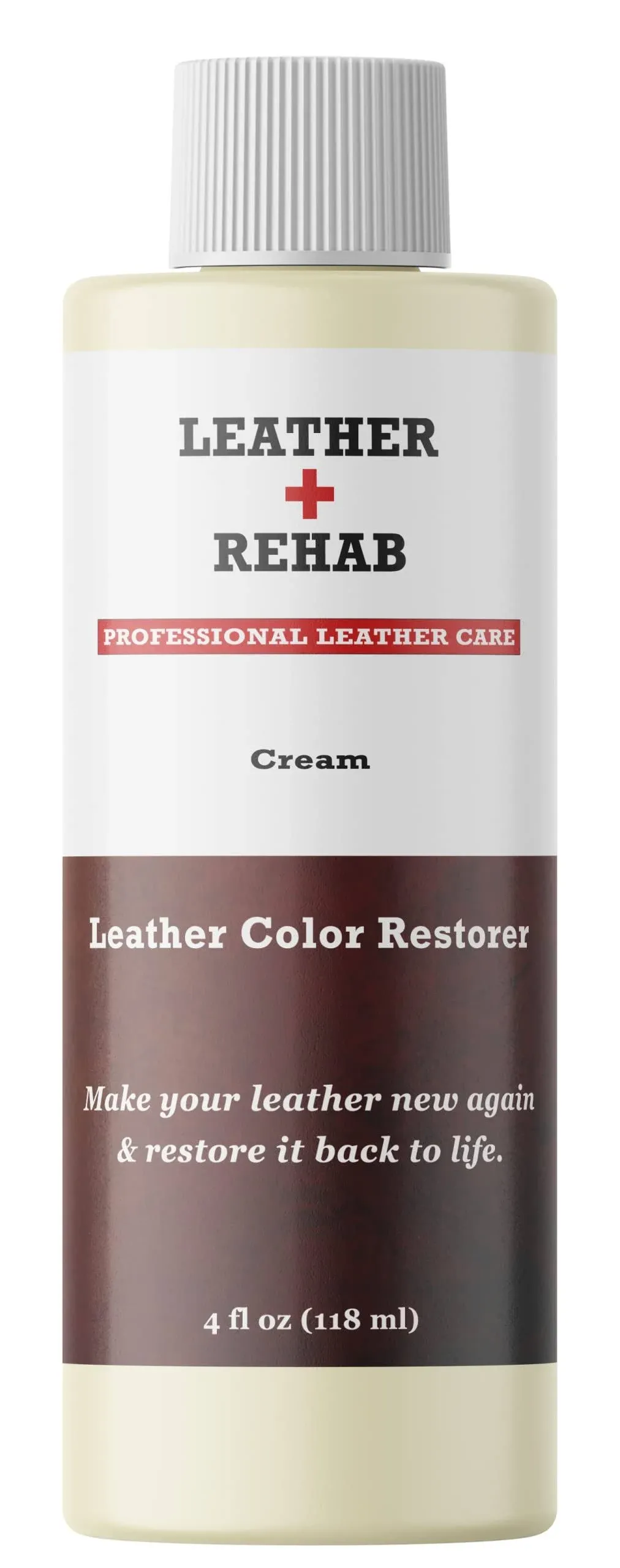 Leather Color Restorer - Light Gray - Repair Couch, Car Seat, Furniture, Sofa, Purse and Vinyl - 4 oz.