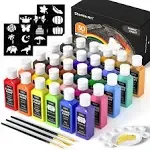 Fabric Paint,  30 Colors Permanent Soft Fabric Paint in Bottles (60ml/2oz) NEW