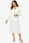 Jessica London Women's Plus Size Two Piece Single Breasted Jacket Skirt Suit Set