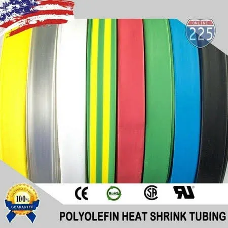 100 Feet 100 FT. 3/16&#034; 5mm Polyolefin 2:1 Heat Shrink Tubing Tube Cable UL BLACK