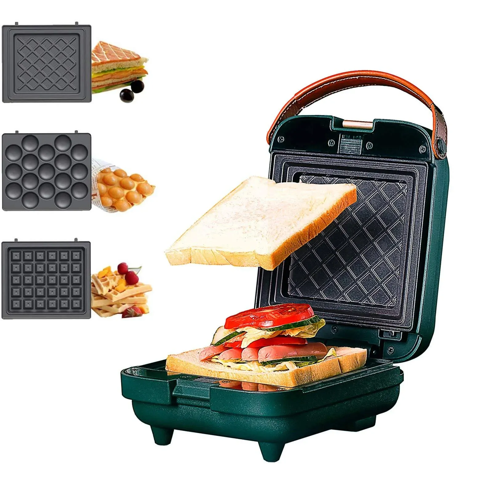 GeBOGy 3-in-1 Sandwich Waffle Eggette Maker