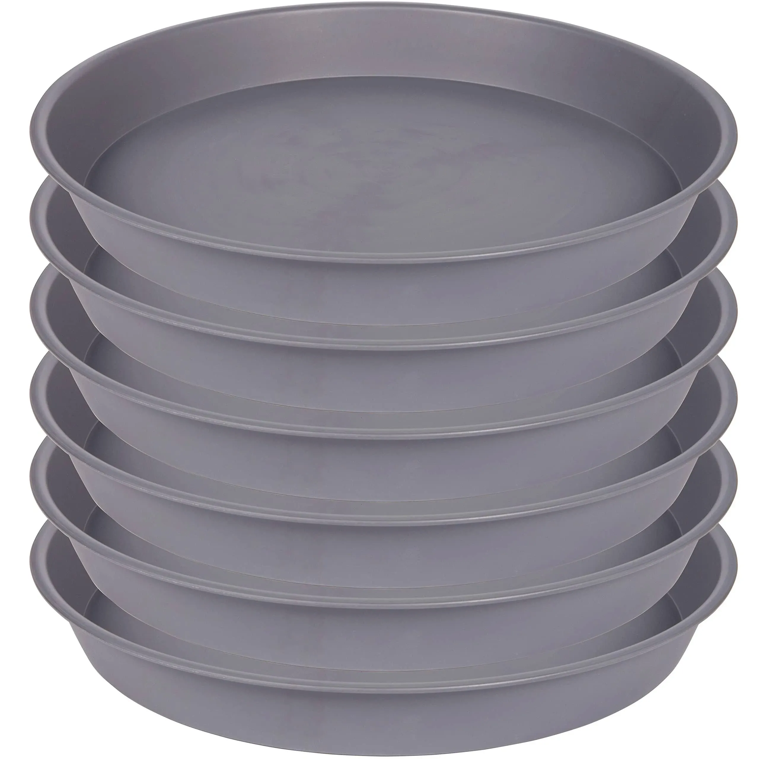 Bleuhome 6 Pack Planter Saucer Tray Gray, 4 6 8 10 12 13 15 17 19 inch Pot ...