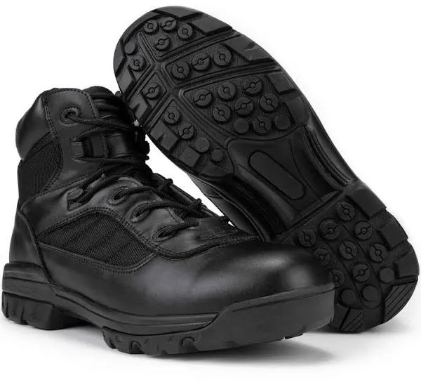 6" Coolmax Ryno Gear Tactical Combat Side Zip Boots (Black) 11