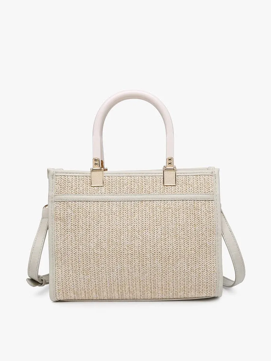 Rattan Satchel - Off White