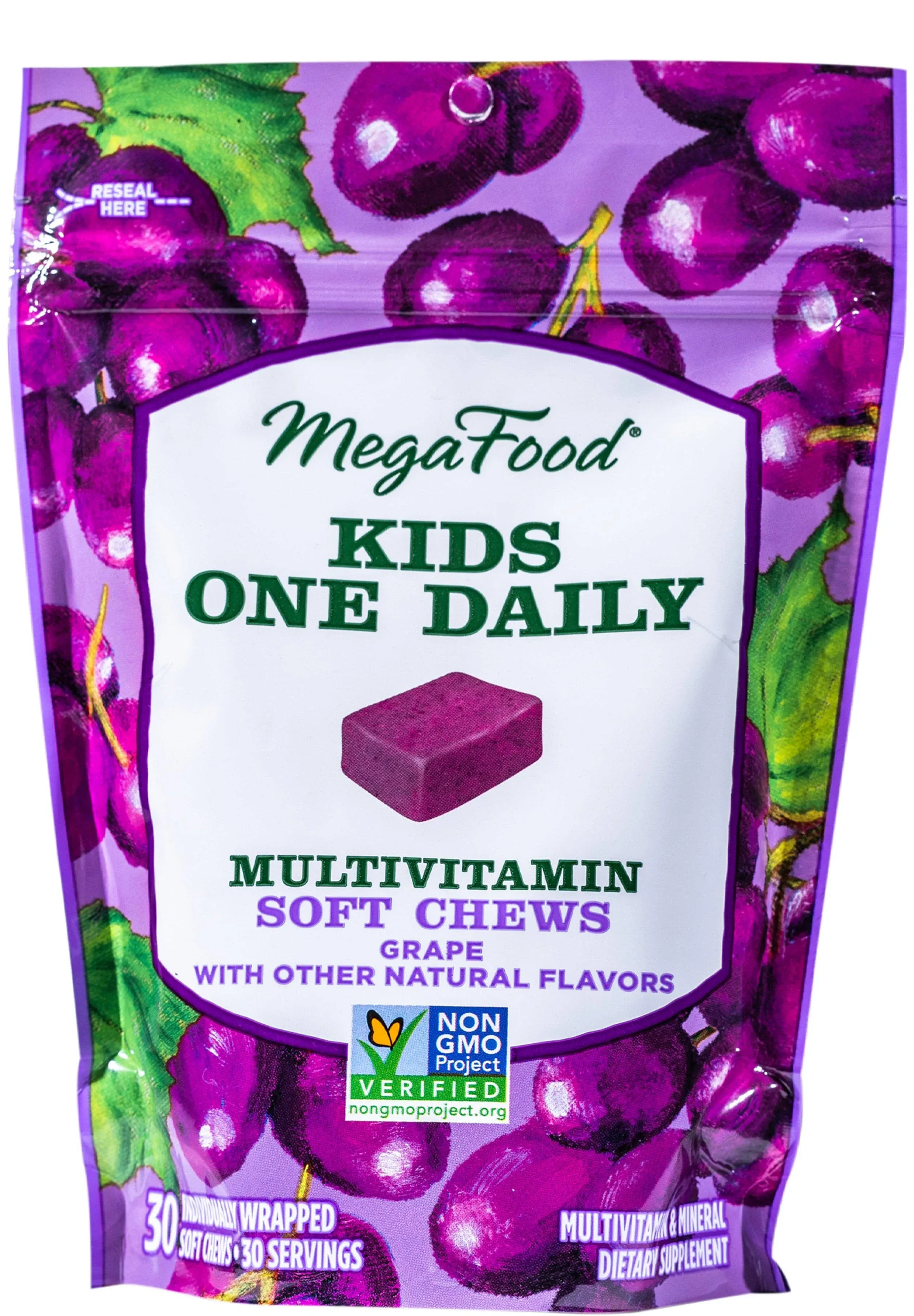 MegaFood Kids Multi Soft Chew Grape Multivitamin