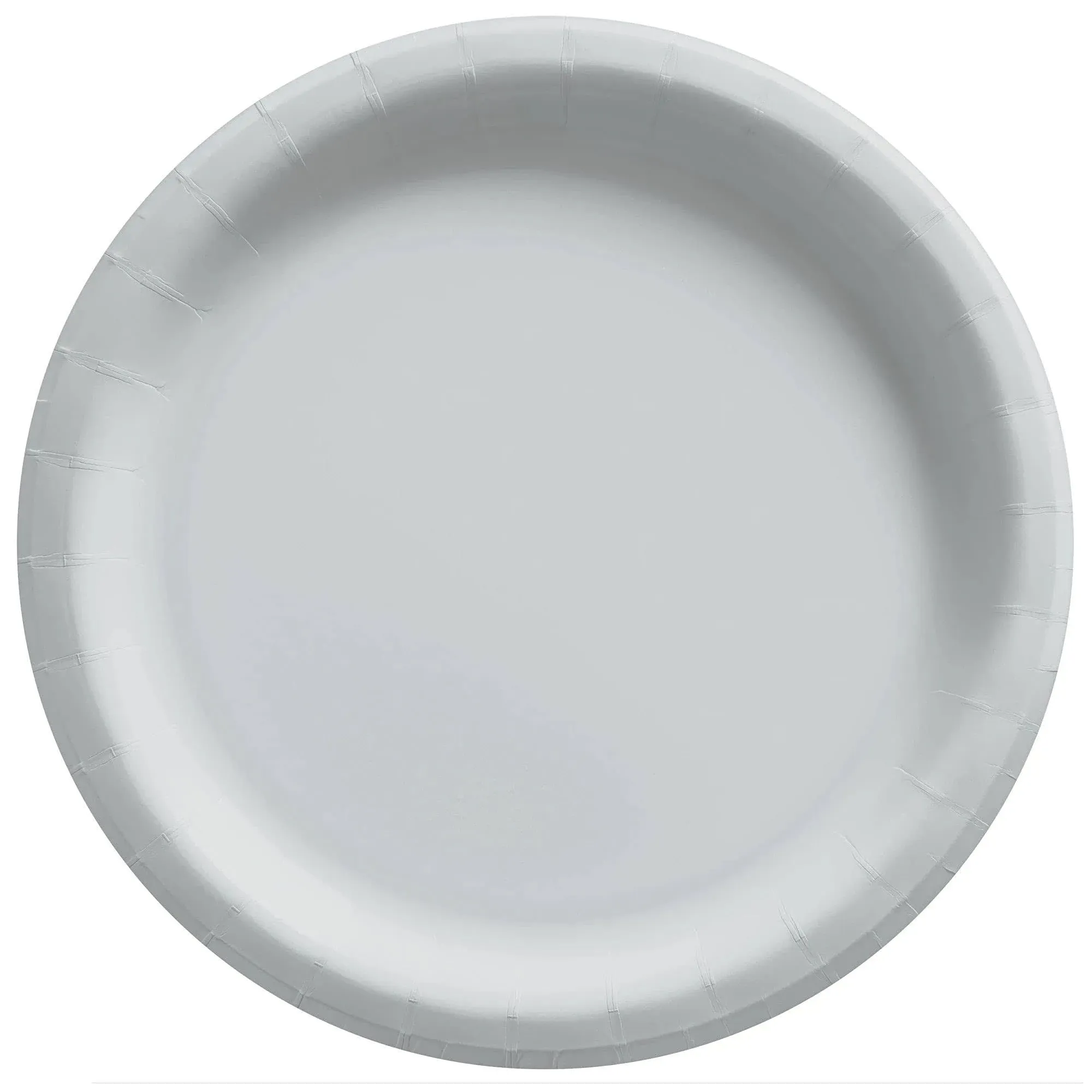 Silver - 6 3/4&quot; Round Paper Plates, 20 Ct.