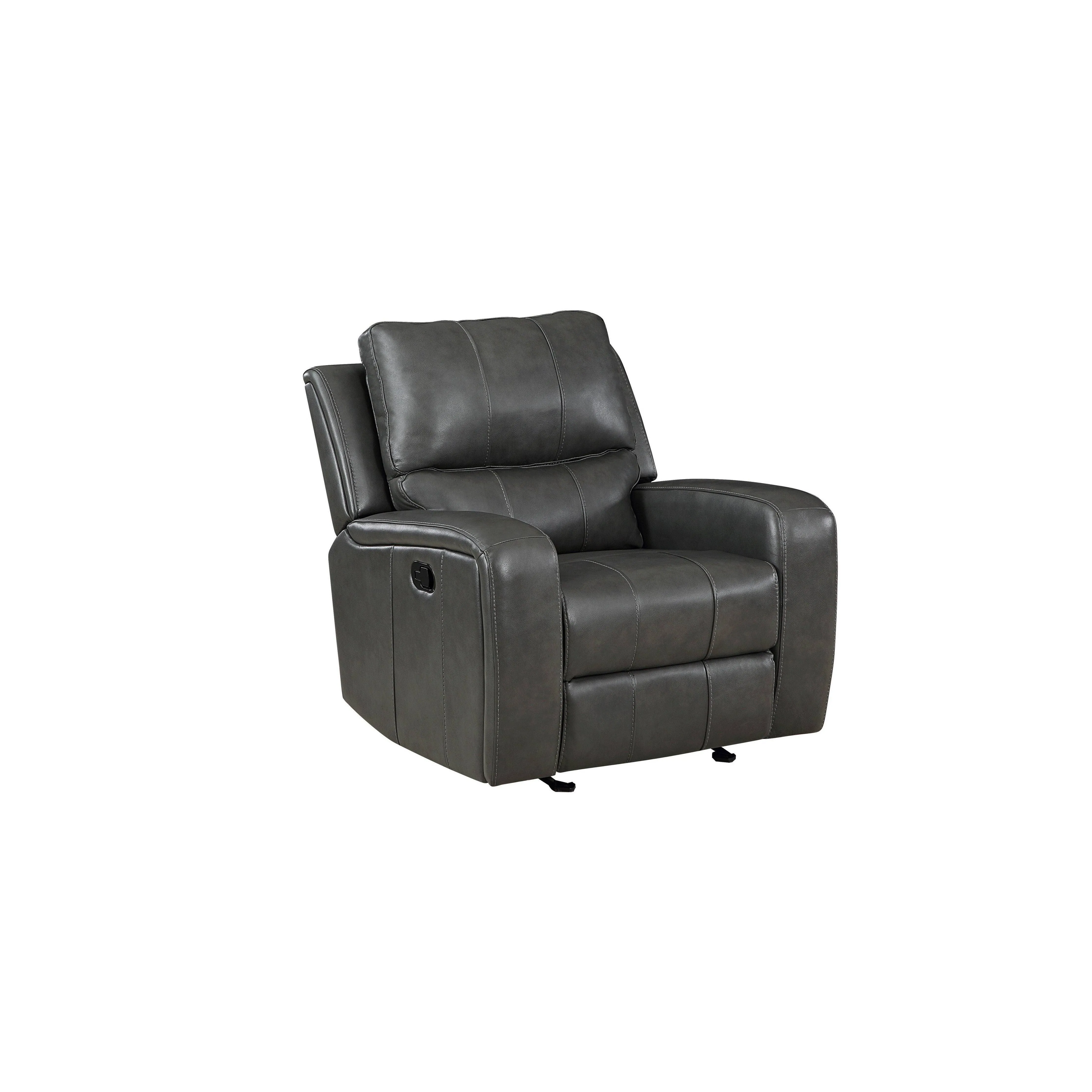 Linton Leather Glider Recliner with Power Footrest Brown