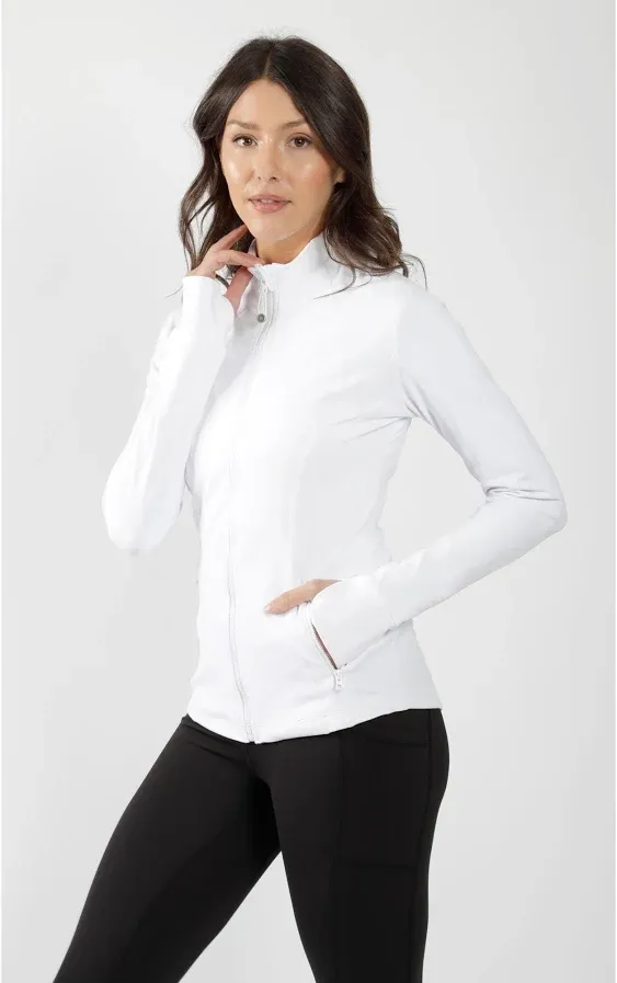 90 Degree by Reflex Women’s Lightweight, Full Zip Running Track Jacket